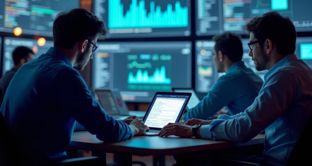 Business analyst in Poland reviewing financial dashboards and KPIs as part of business controlling and analytics services.
