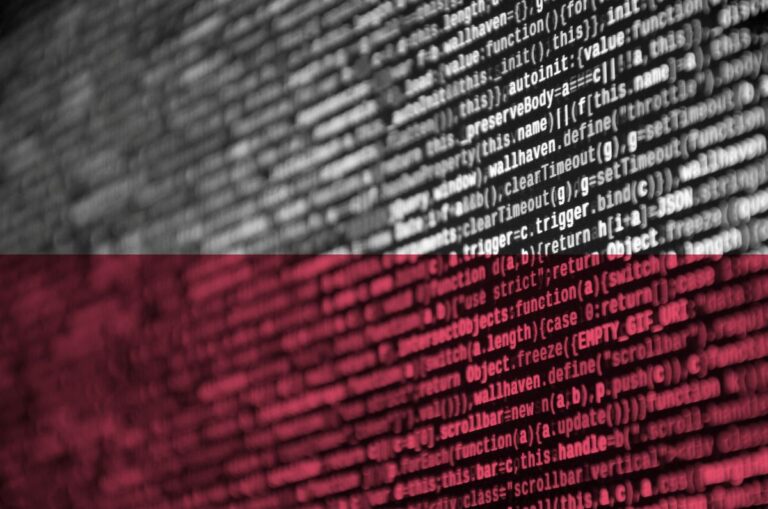 Polish flag with digits